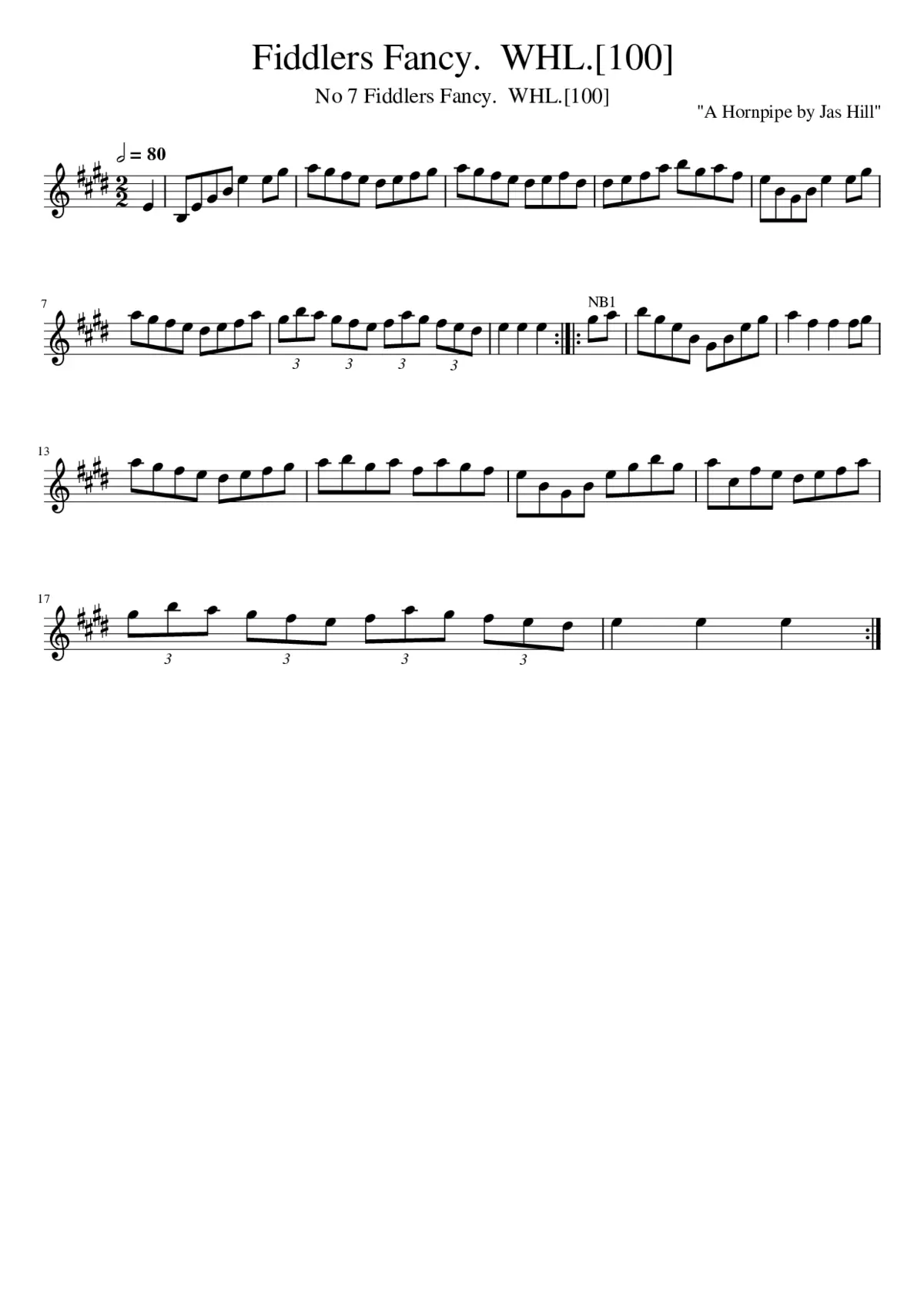 Fiddlers Fancy. WHL.[100] - Page 1