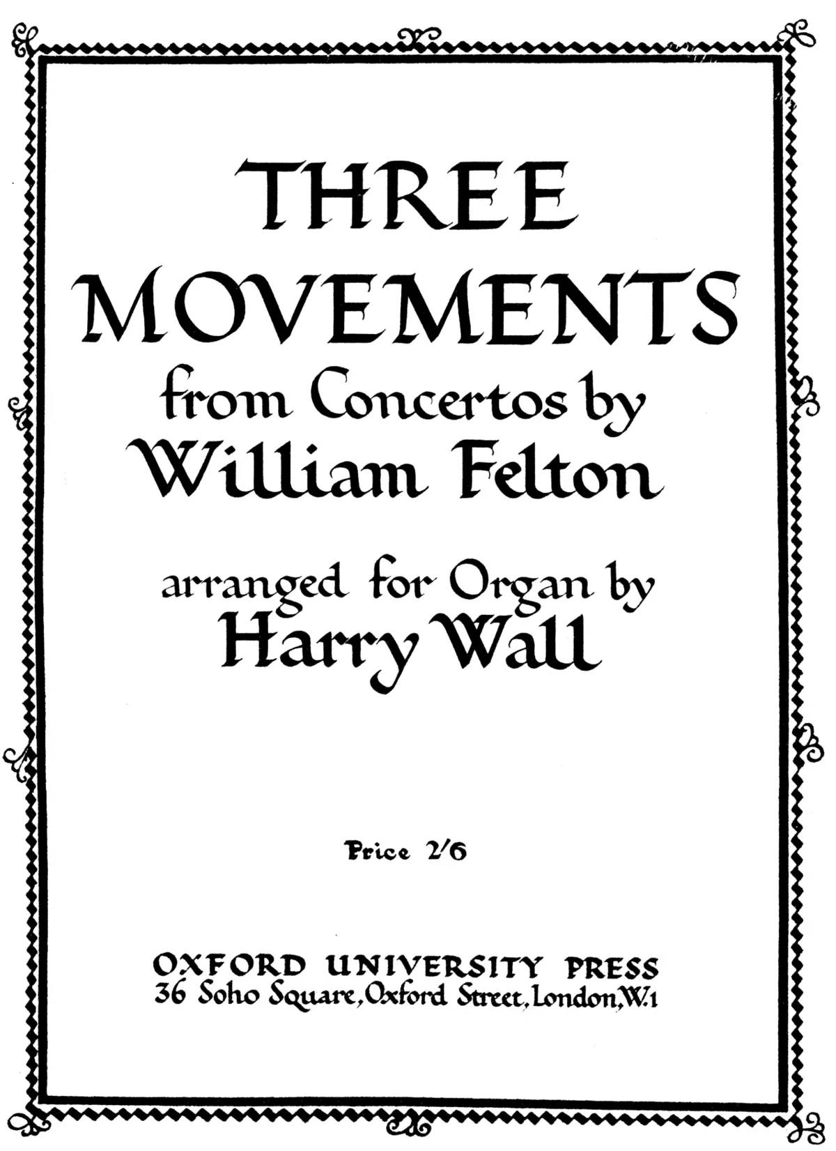 Three Movements from Concertos arranged for Organ - Page 1