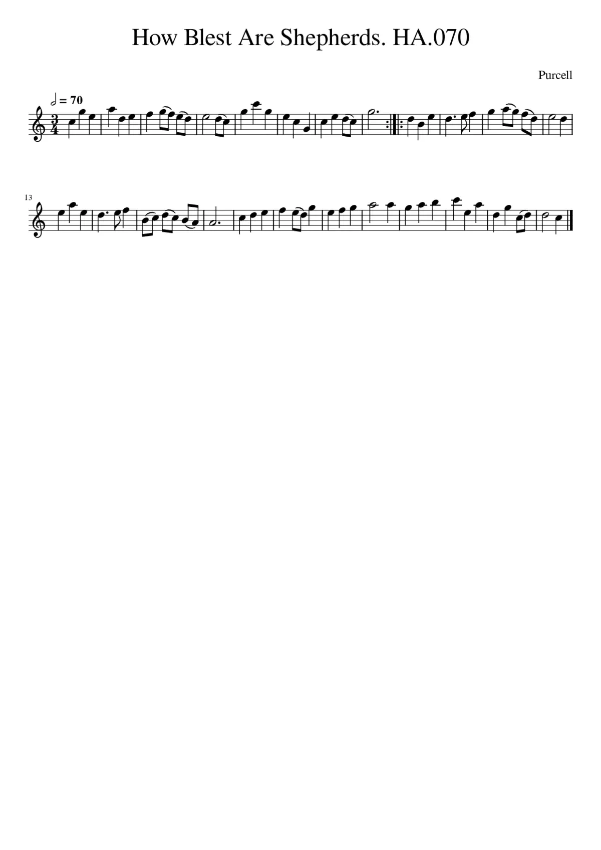 How Blest Are Shepherds. HA.070 - Page 1