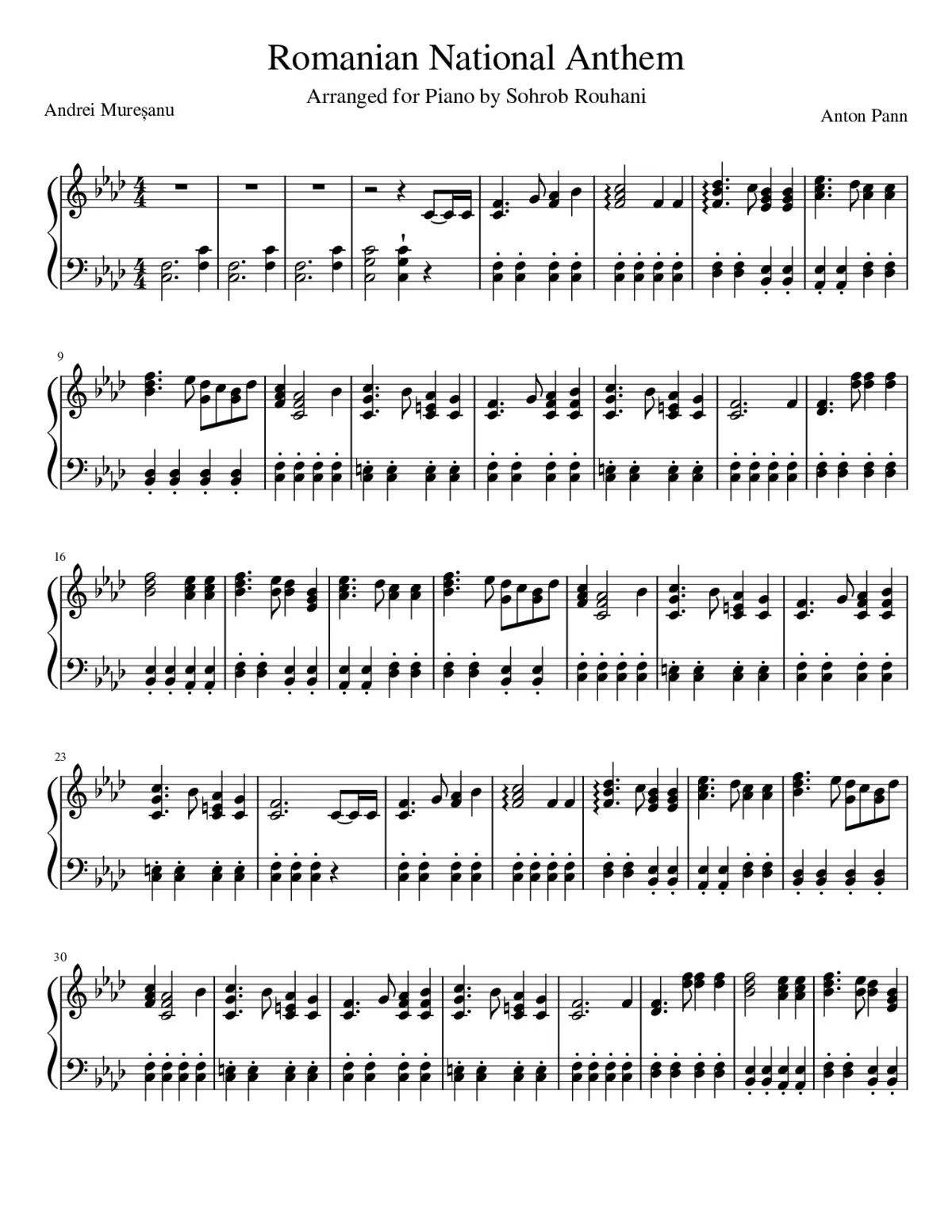 Romanian National Anthem - Page 1