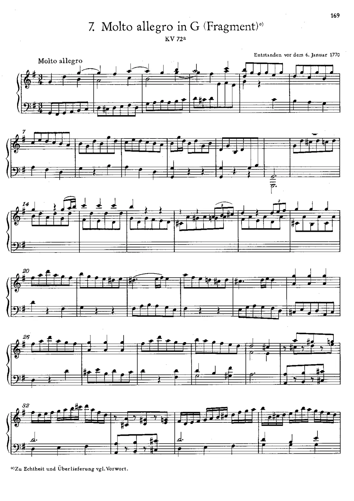 Allegro in G major - Page 1