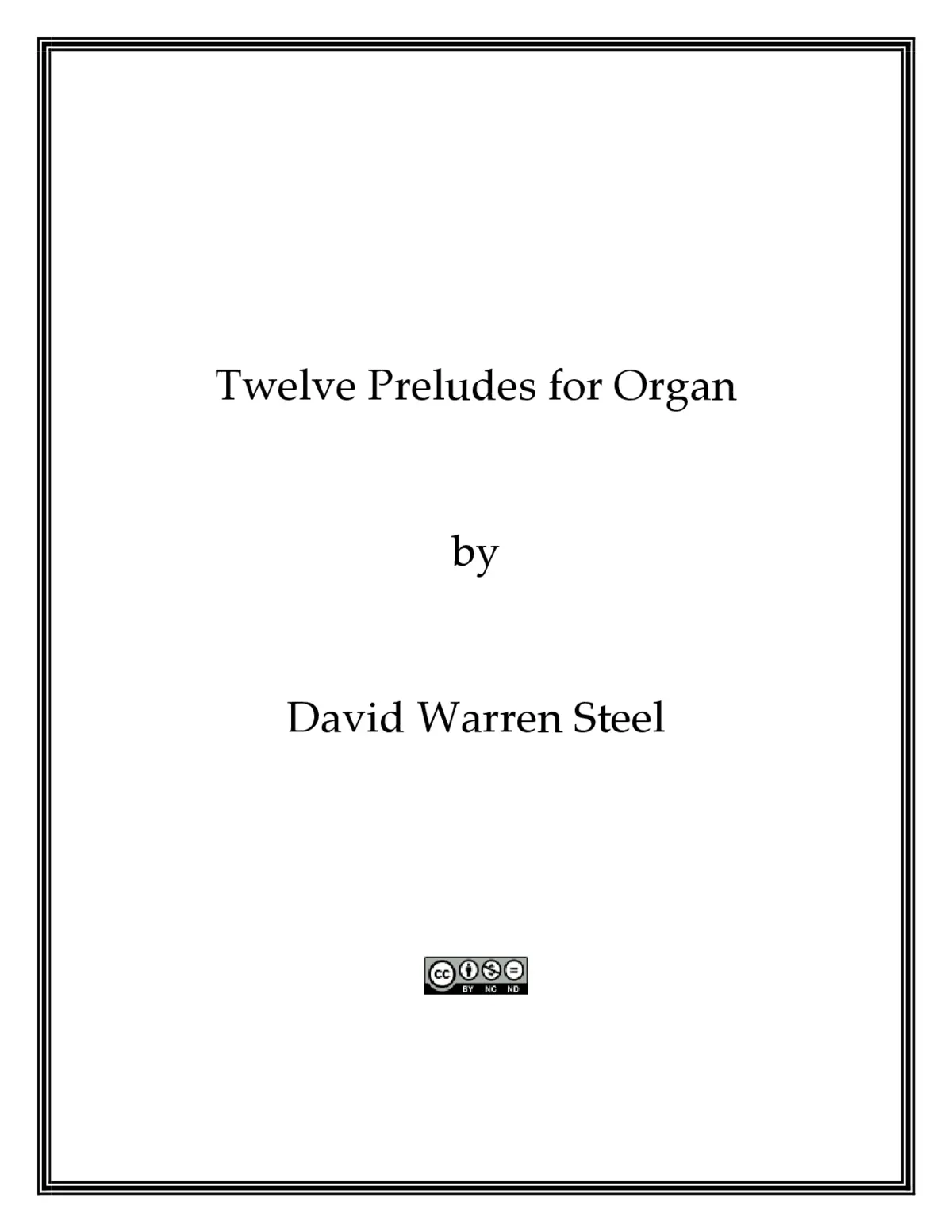 Twelve Preludes for Organ - Page 1