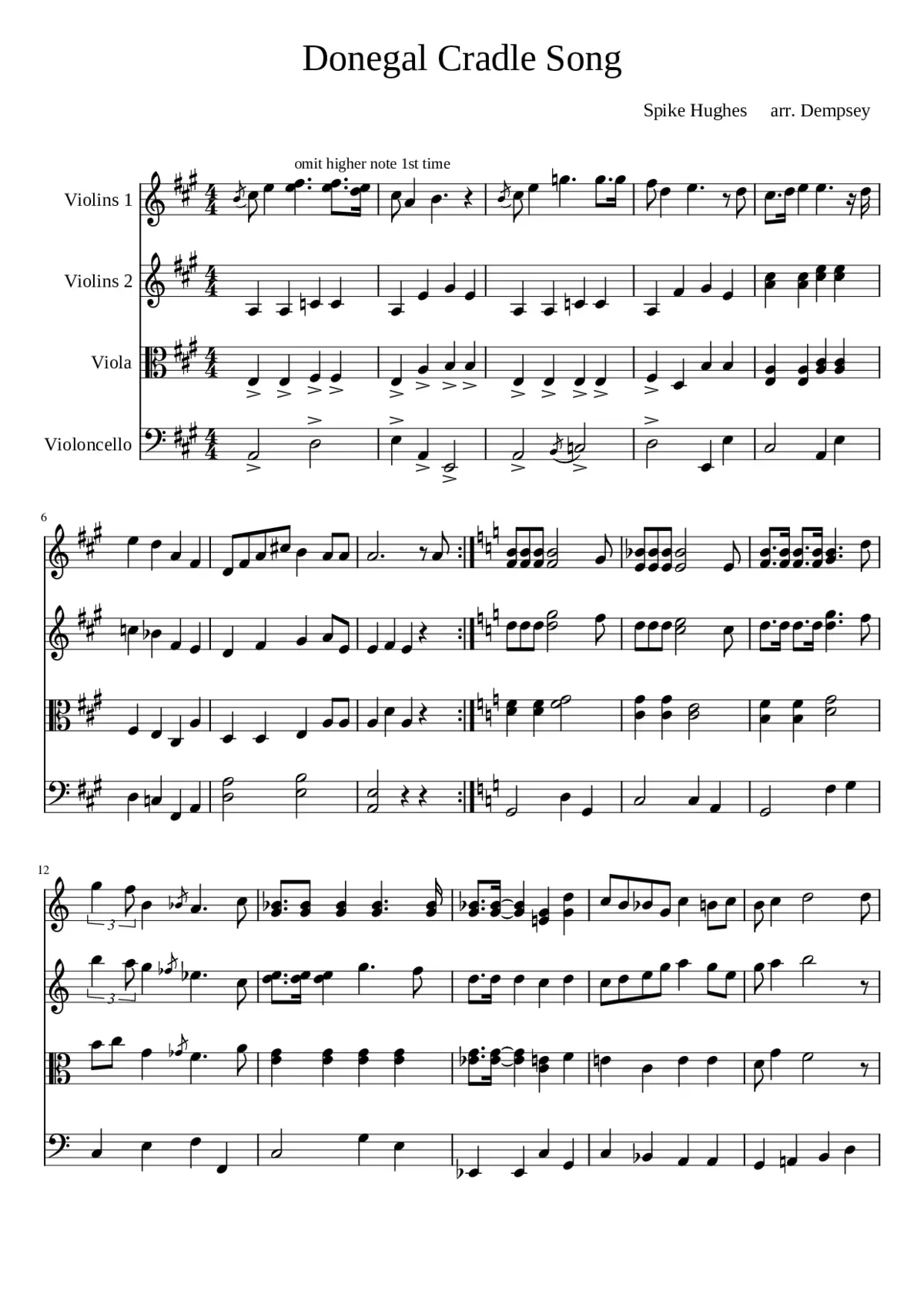 Donegal Cradle Song - Page 1