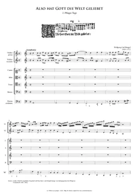 Also hat Gott die Welt geliebet