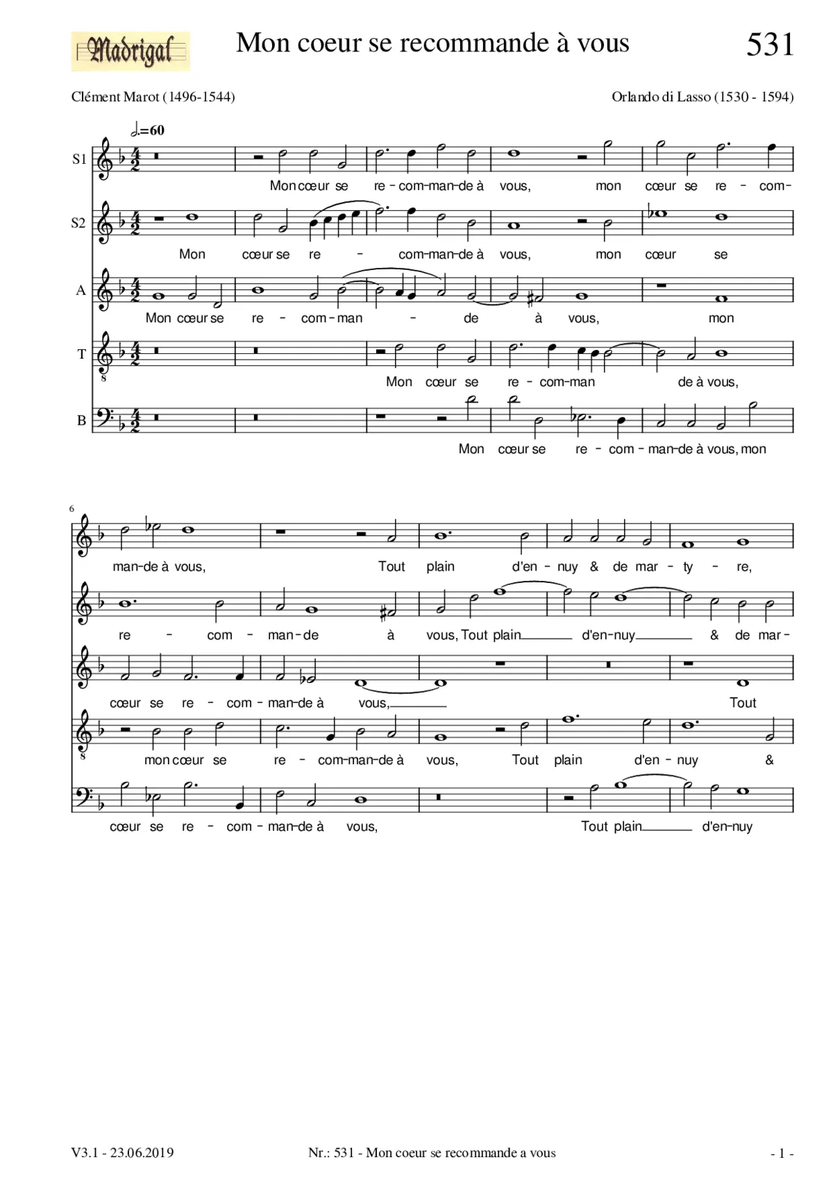 Mon coeur se recommande a vous - Page 1