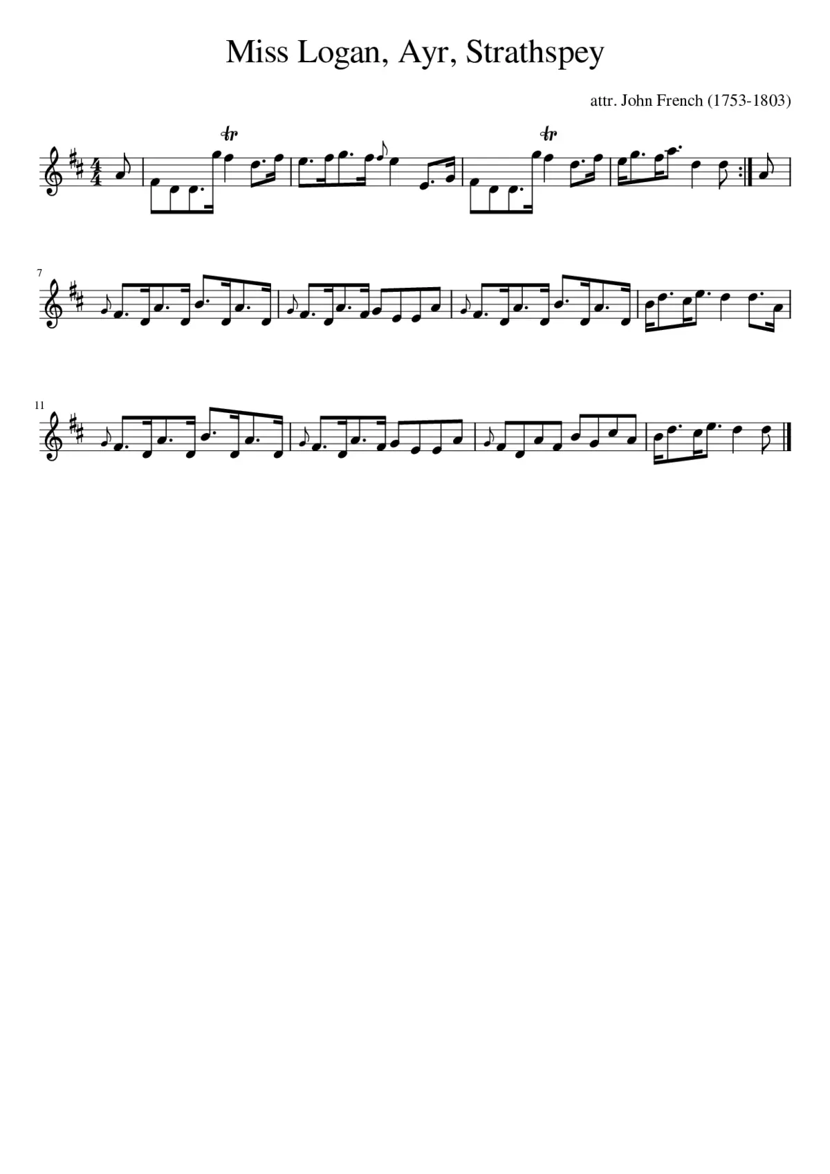 Miss Logan Ayr Strathspey - Page 1