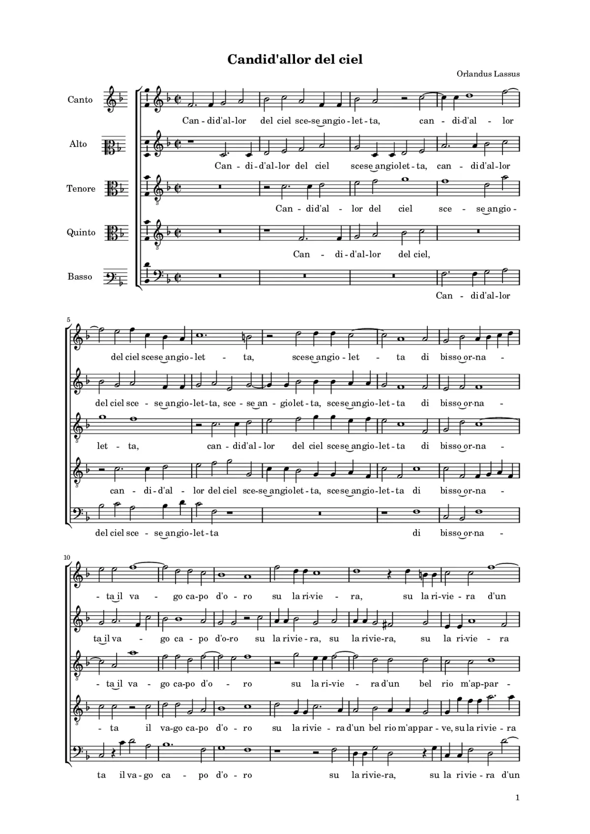Candid'allor del ciel - Page 1