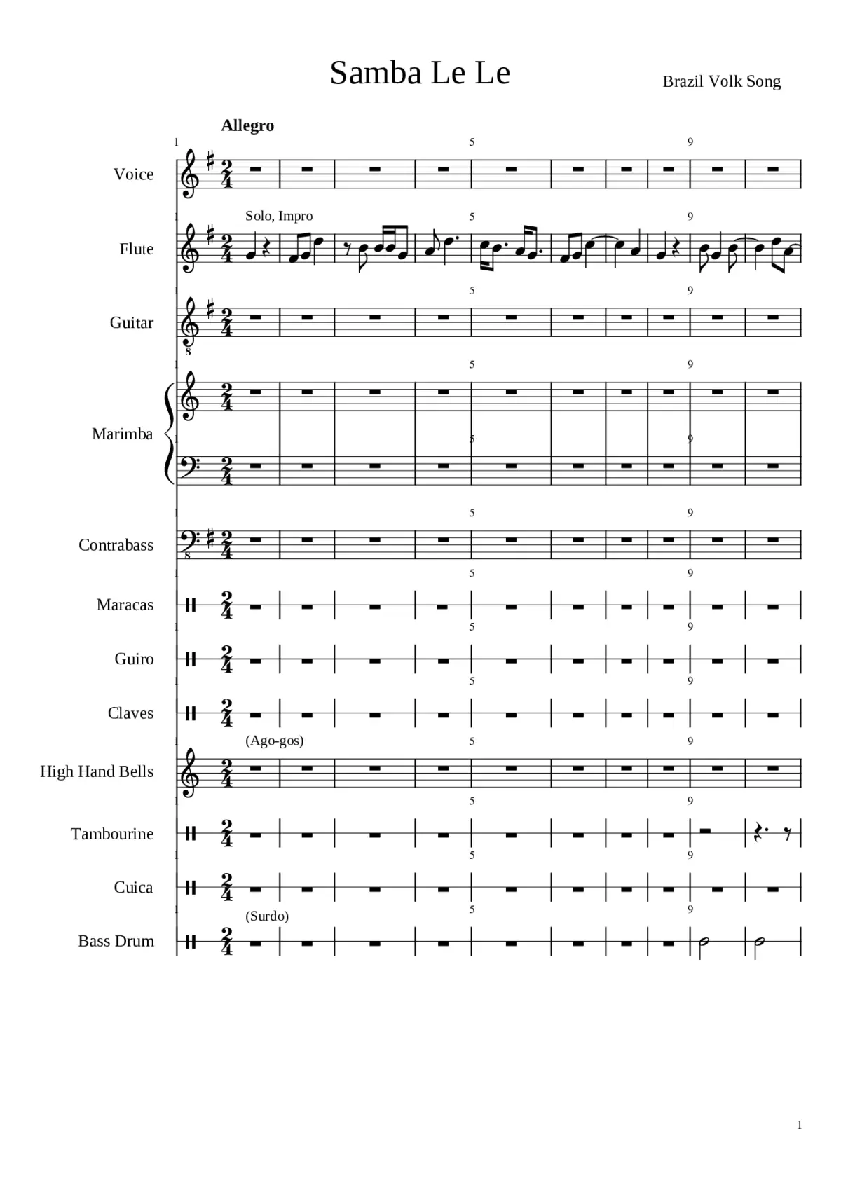 Folk song - Page 1