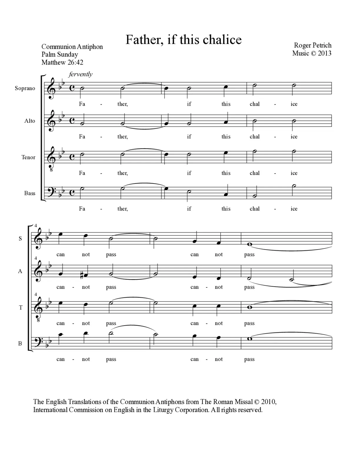 Father, if this chalice - Page 1