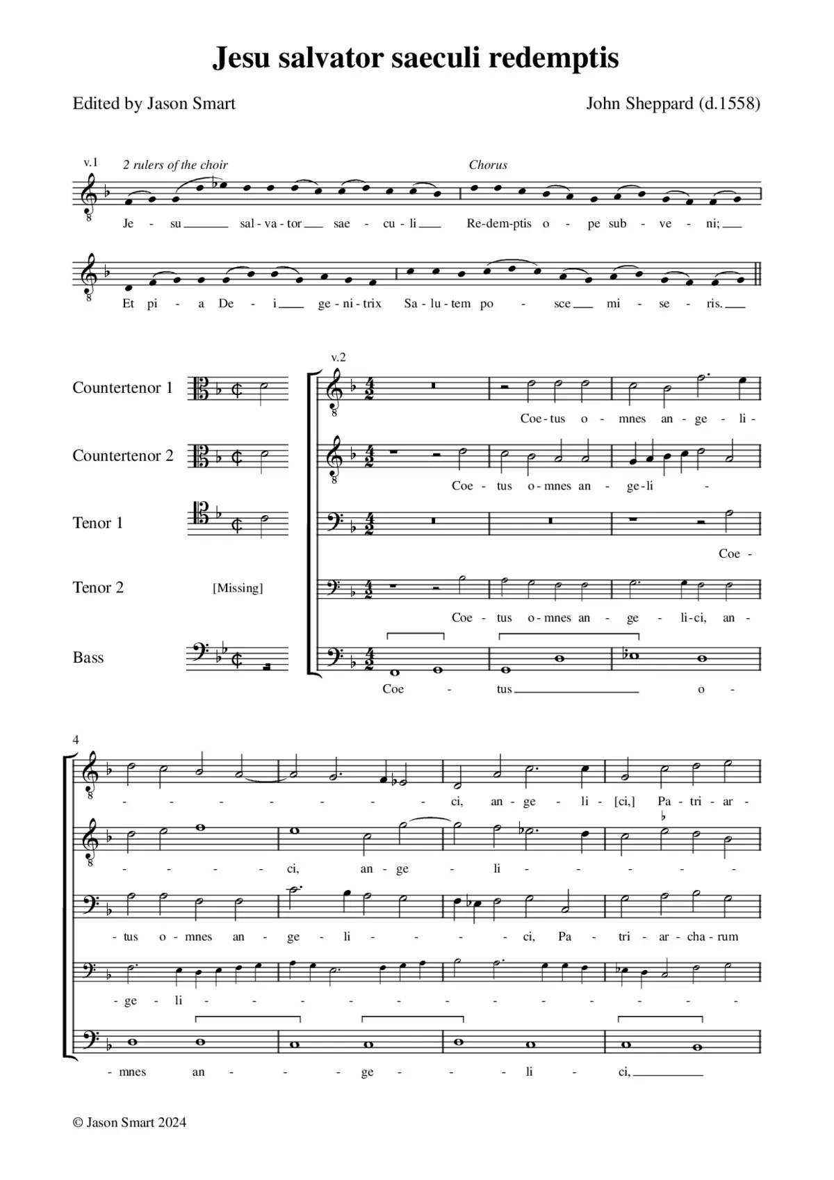 Jesu salvator saeculi, redemptis - Page 1