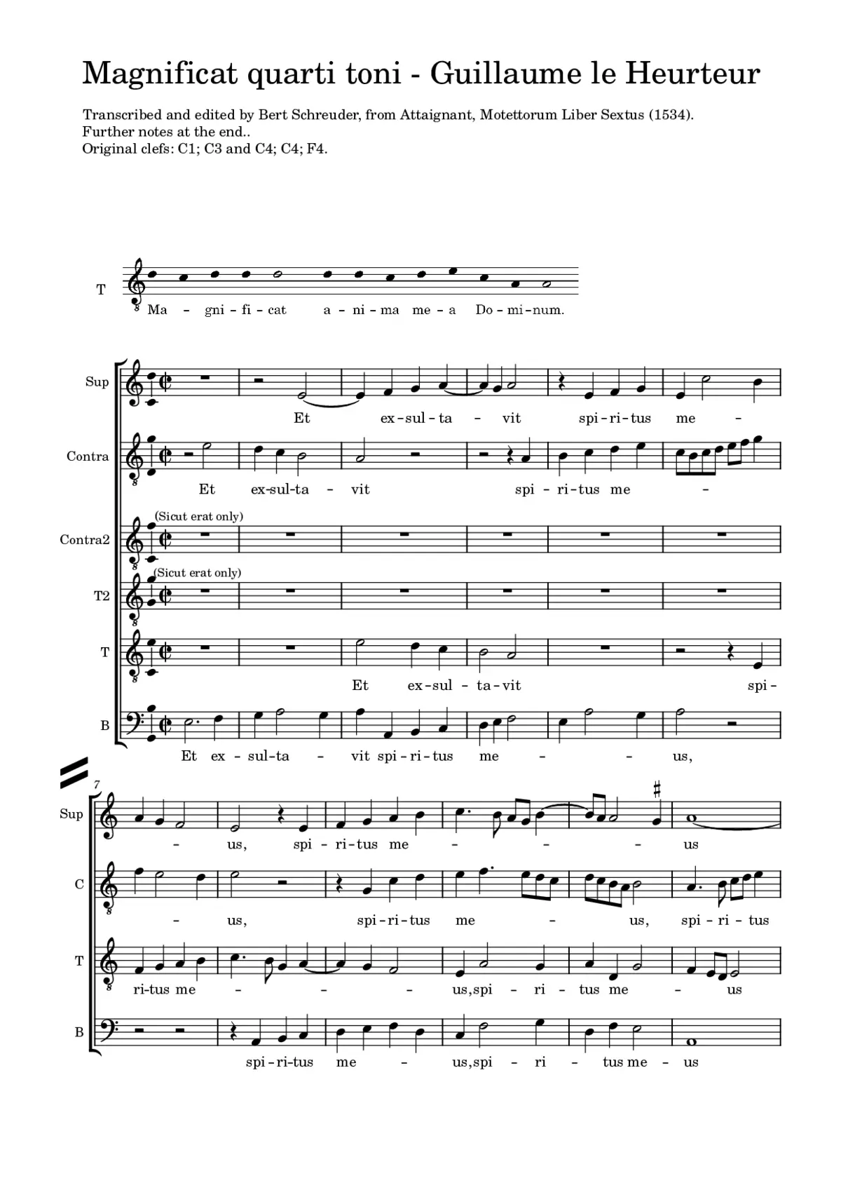 Magnificat quarti toni - Page 1