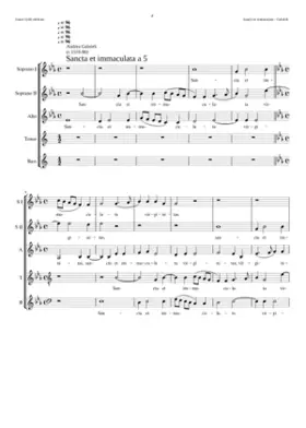 Sancta et Immaculata a 5 (see also 4vv setting)