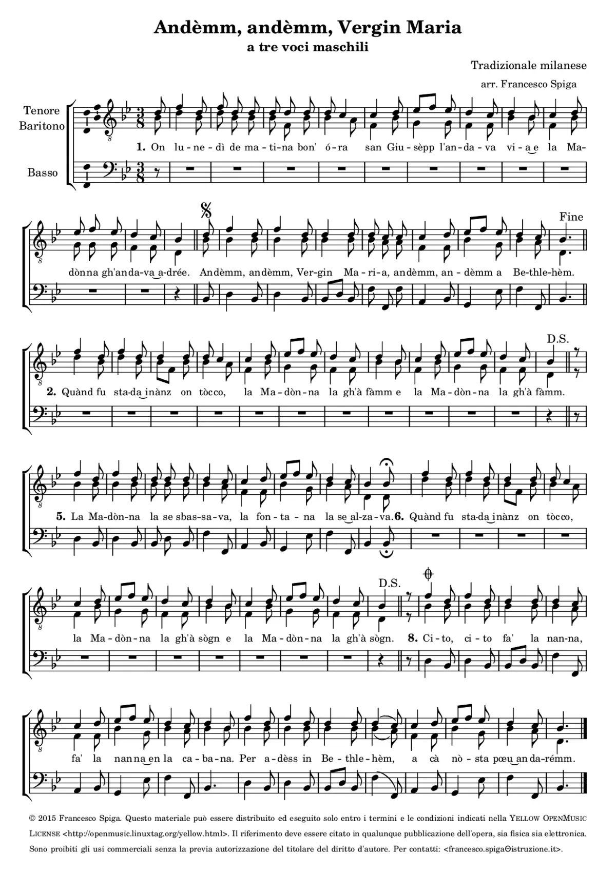 Andemm, andemm, Vergin Maria (I) - Page 1