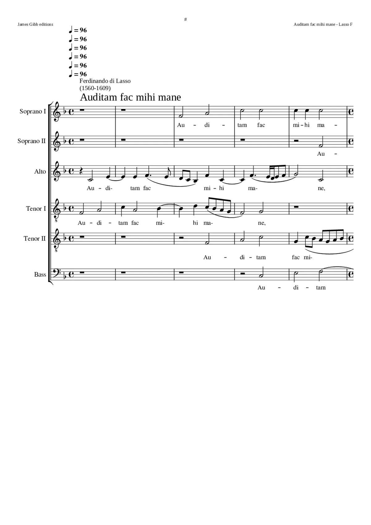 Auditam fac mihi mane - Page 1