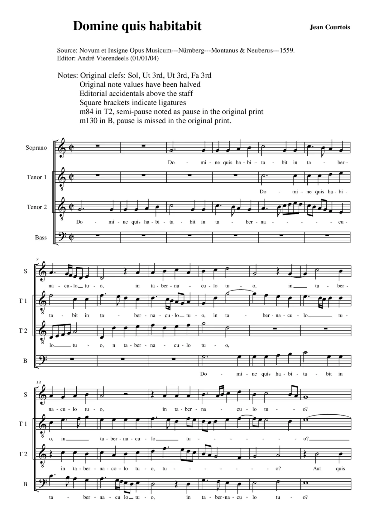 Domine, quis habitabit - Page 1
