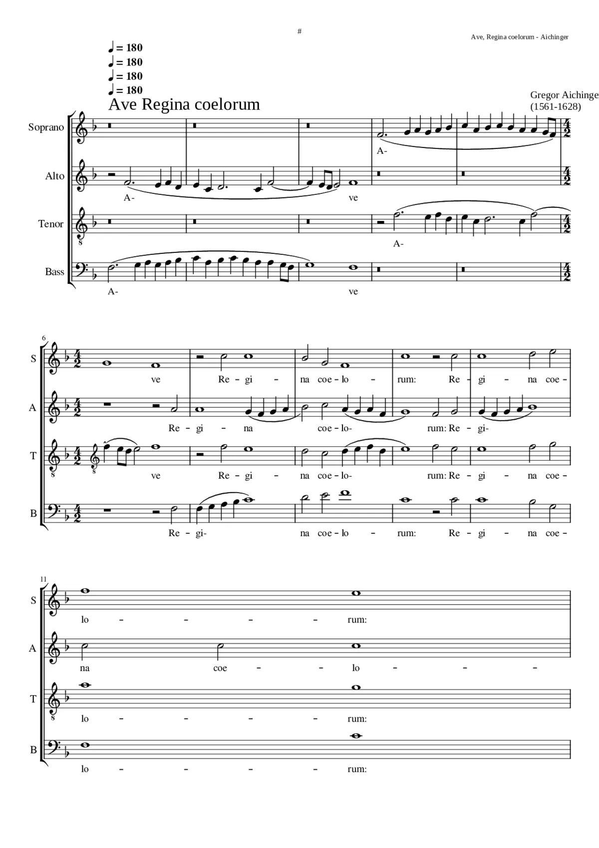 Ave Regina coelorum - Page 1