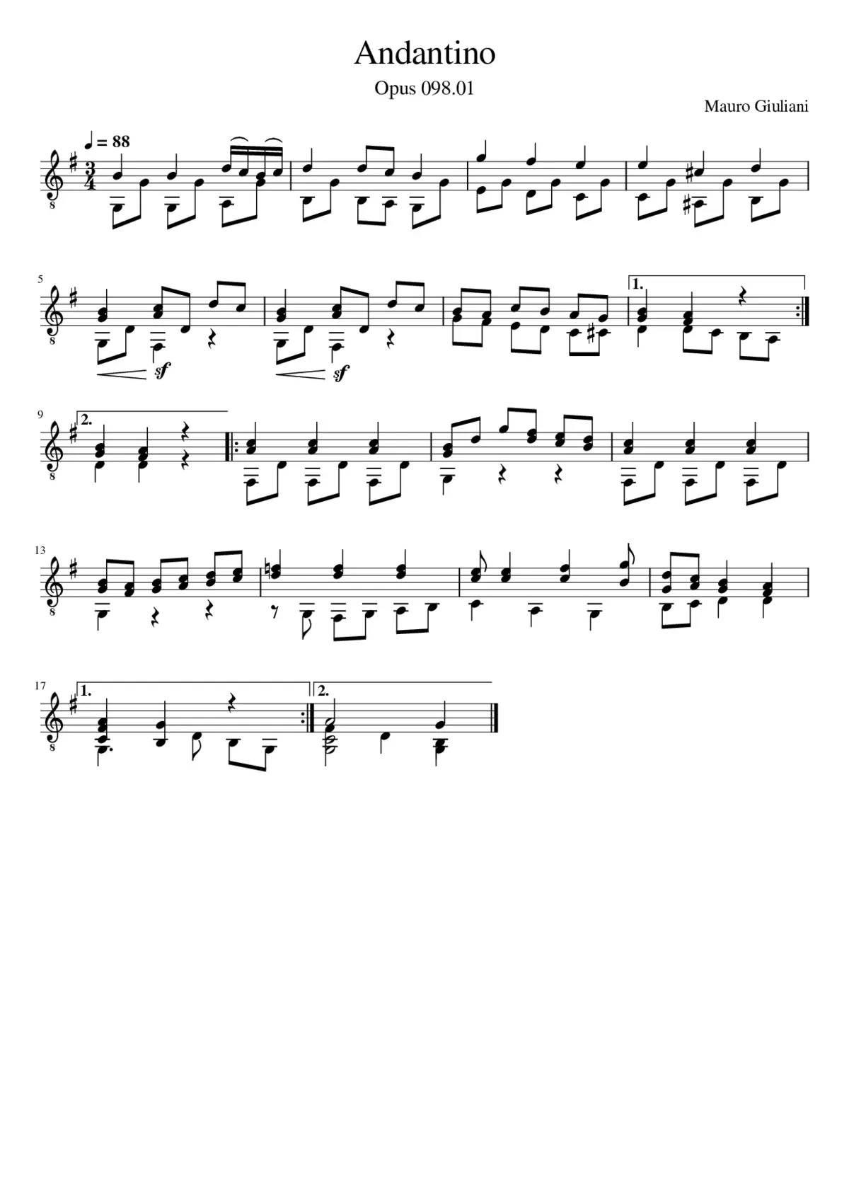 Andantino - Page 1