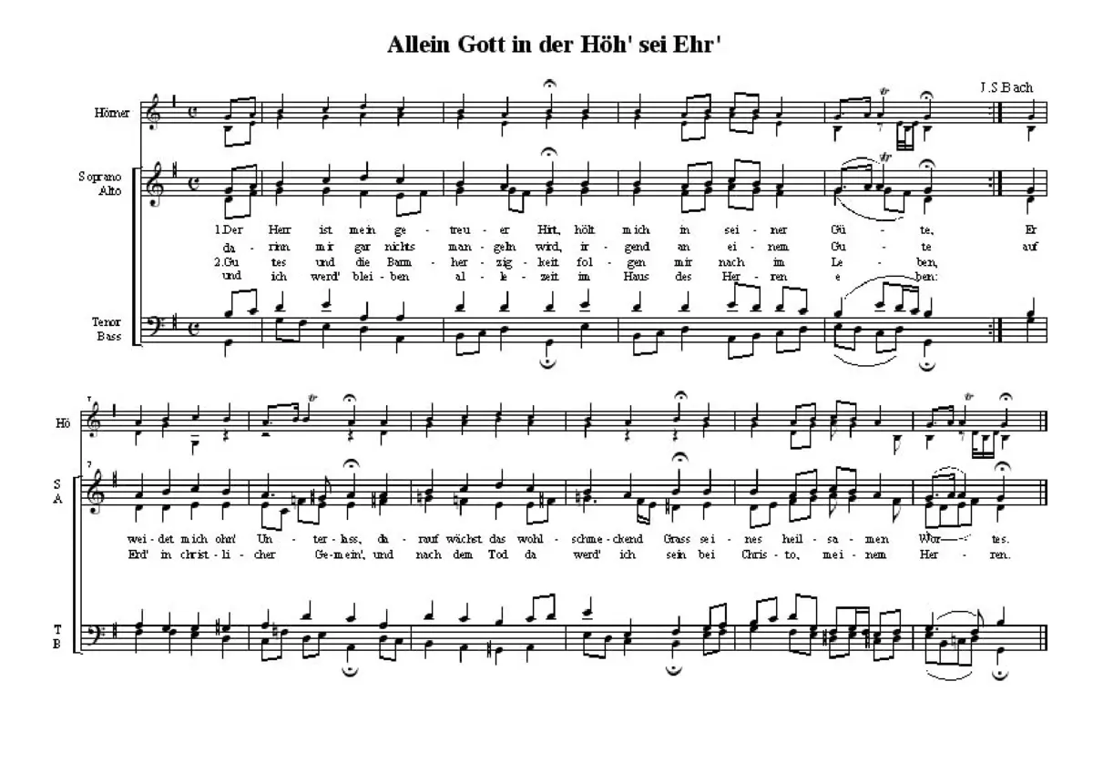 Der Herr ist mein getreuer Hirt, BWV 112 - Page 1