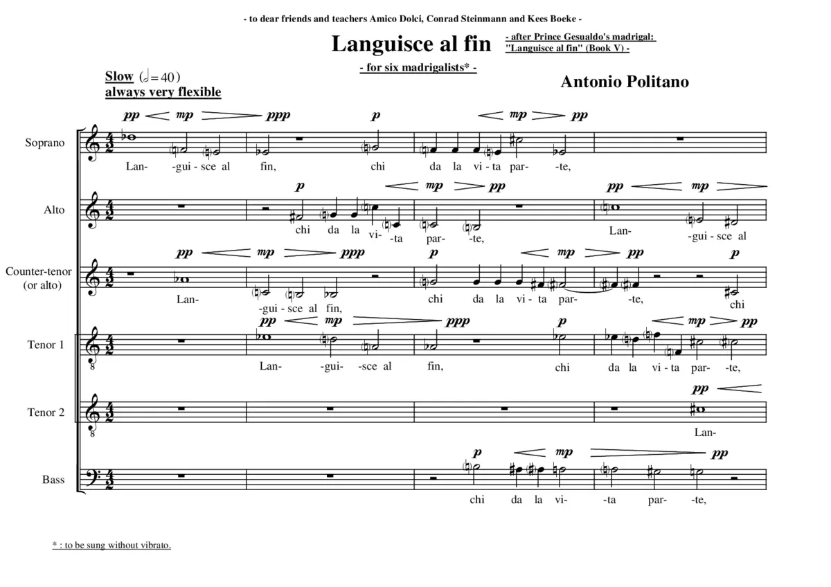 Languisce al fin - Page 1