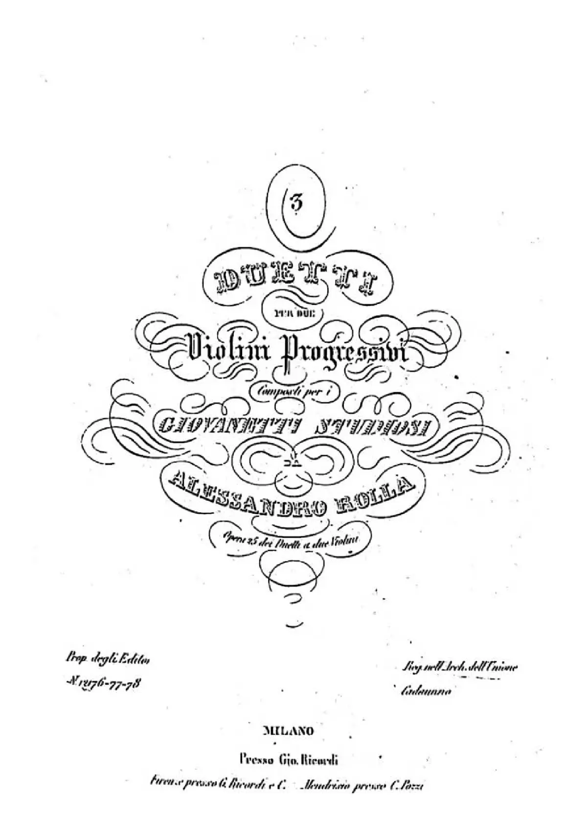 3 Duos for 2 Violins, BI 176, 198, 132 - Page 1