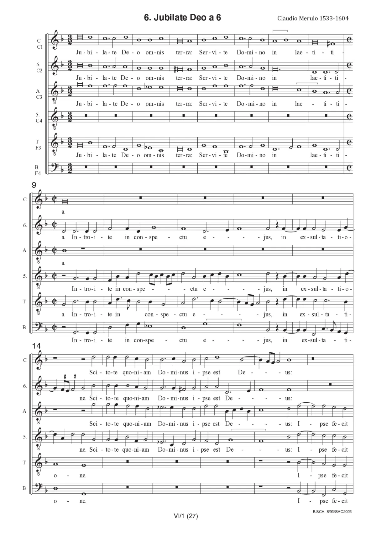 Iubilate Deo omnis terra - Page 1