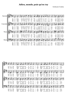 Adieu, monde, puis qu'en toy