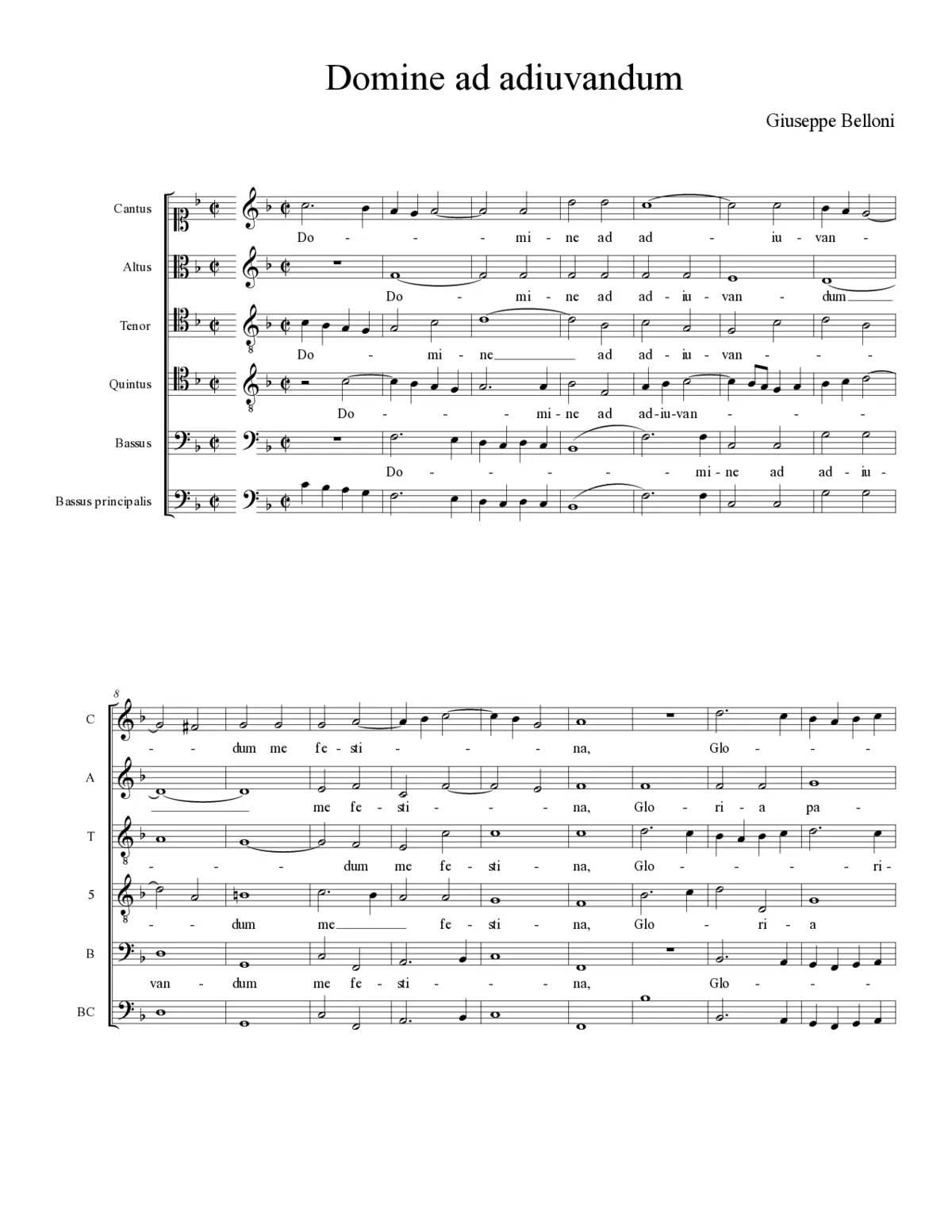 Domine ad adiuvandum - Page 1