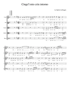 Cinge'l mio crin intorno