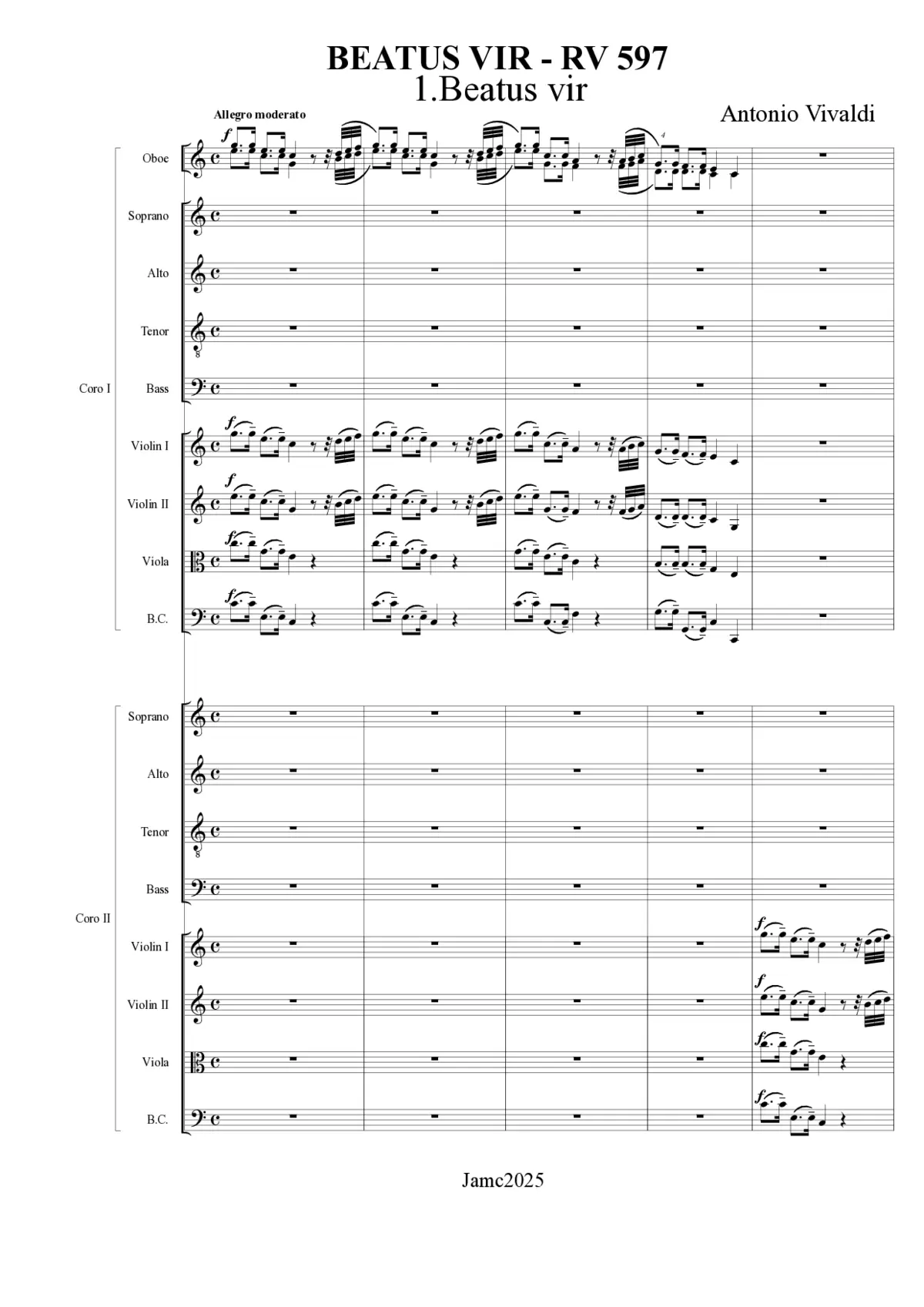 Beatus vir, RV 597 - Page 1