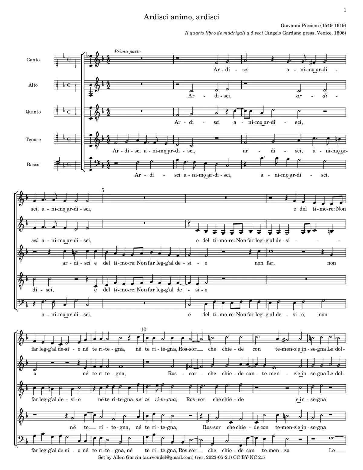 Ardisci animo, ardisci - Page 1