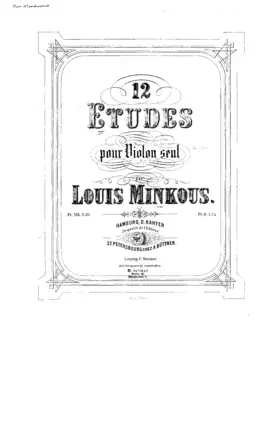 12 Etudes for Violin Solo
