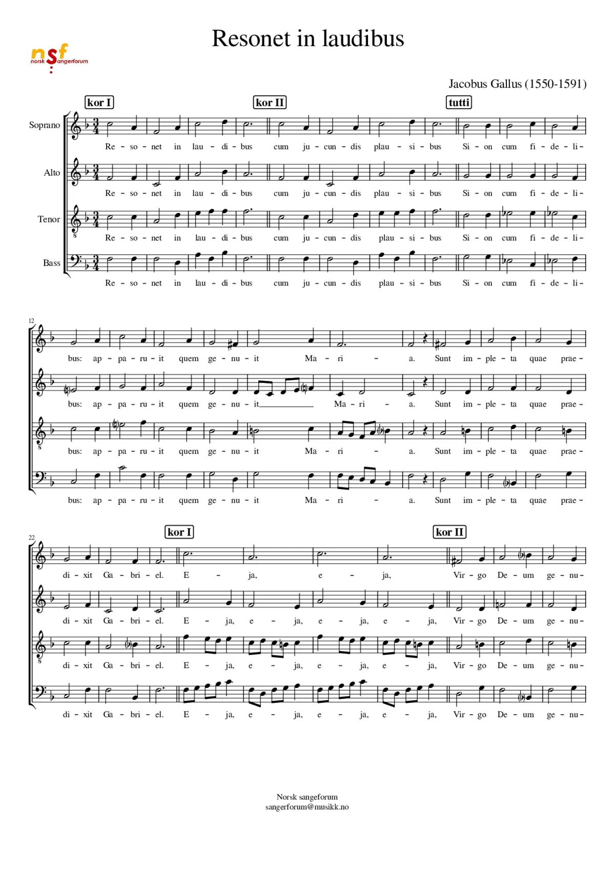 Resonet in laudibus - Page 1