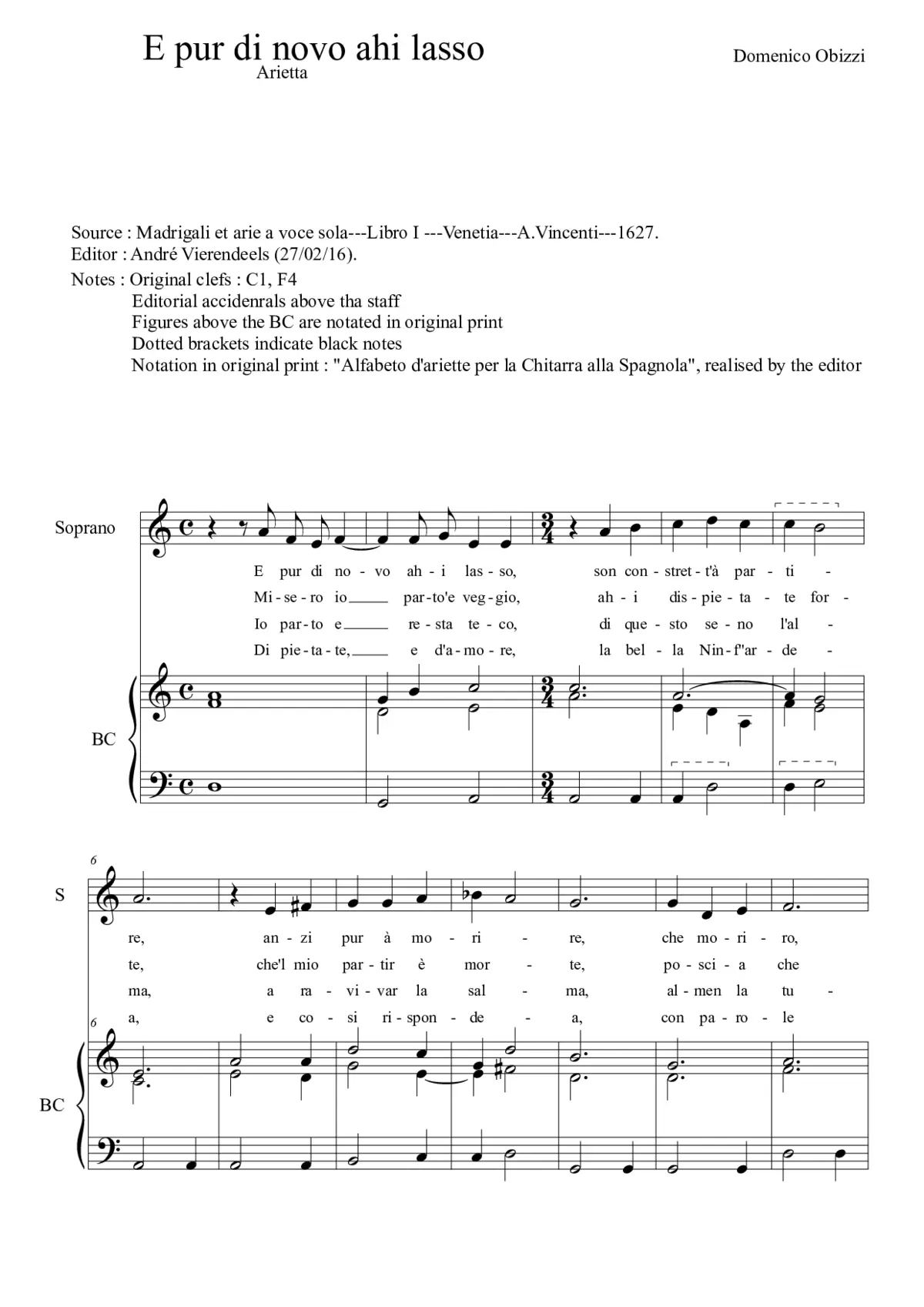 E pur di novo ahi lasso - Page 1