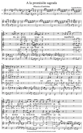 A la promisión sagrada