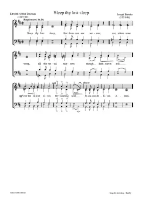 Sleep thy last sleep