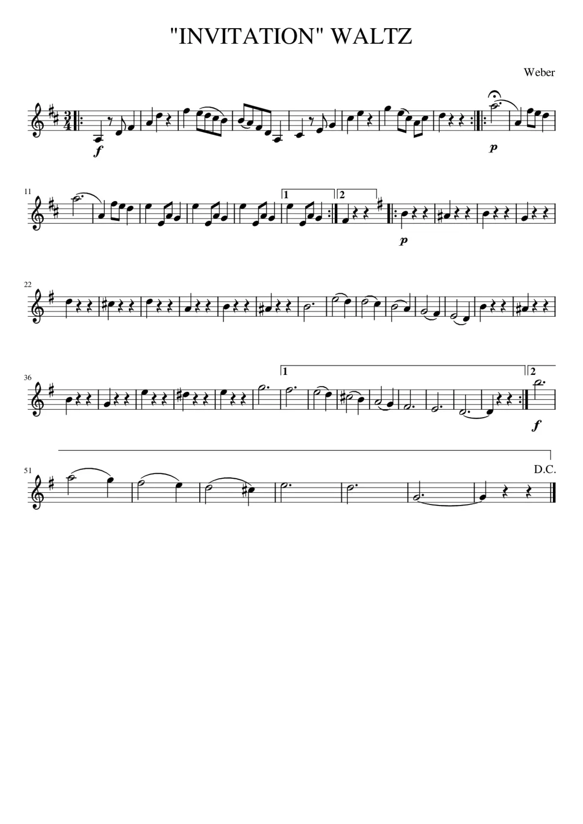 INVITATION WALTZ - Page 1