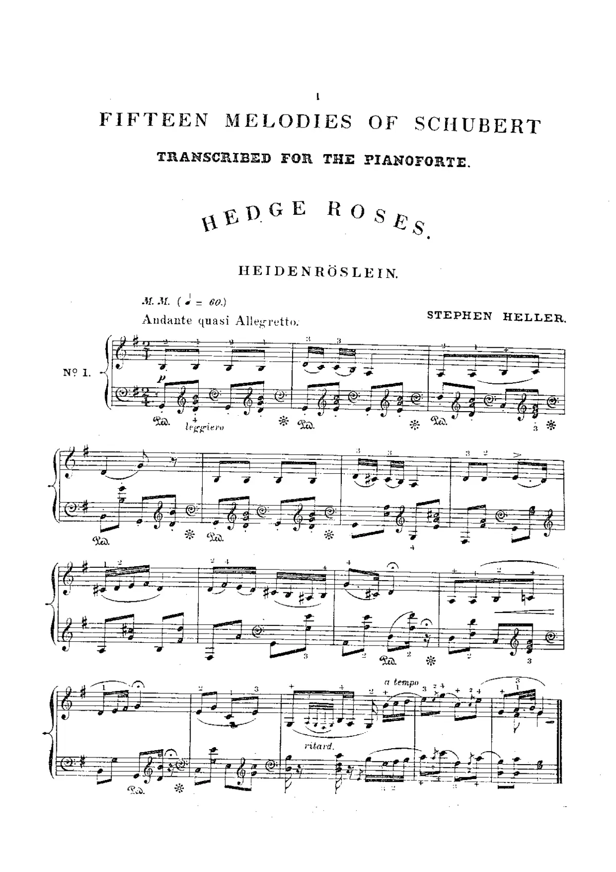 15 Melodies of Schubert - Page 1