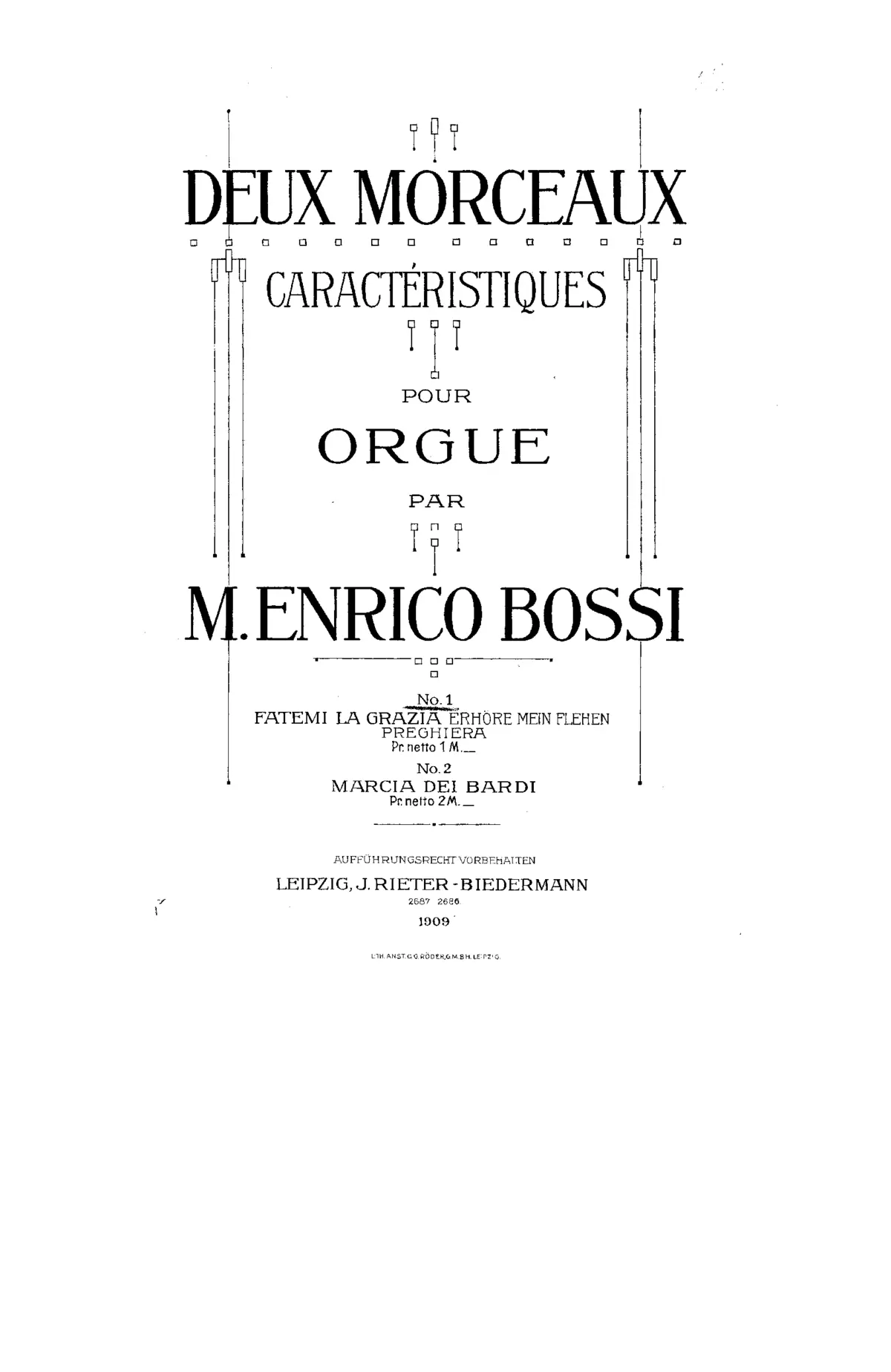 Deux morceaux caractéristiques pour orgue - Page 1