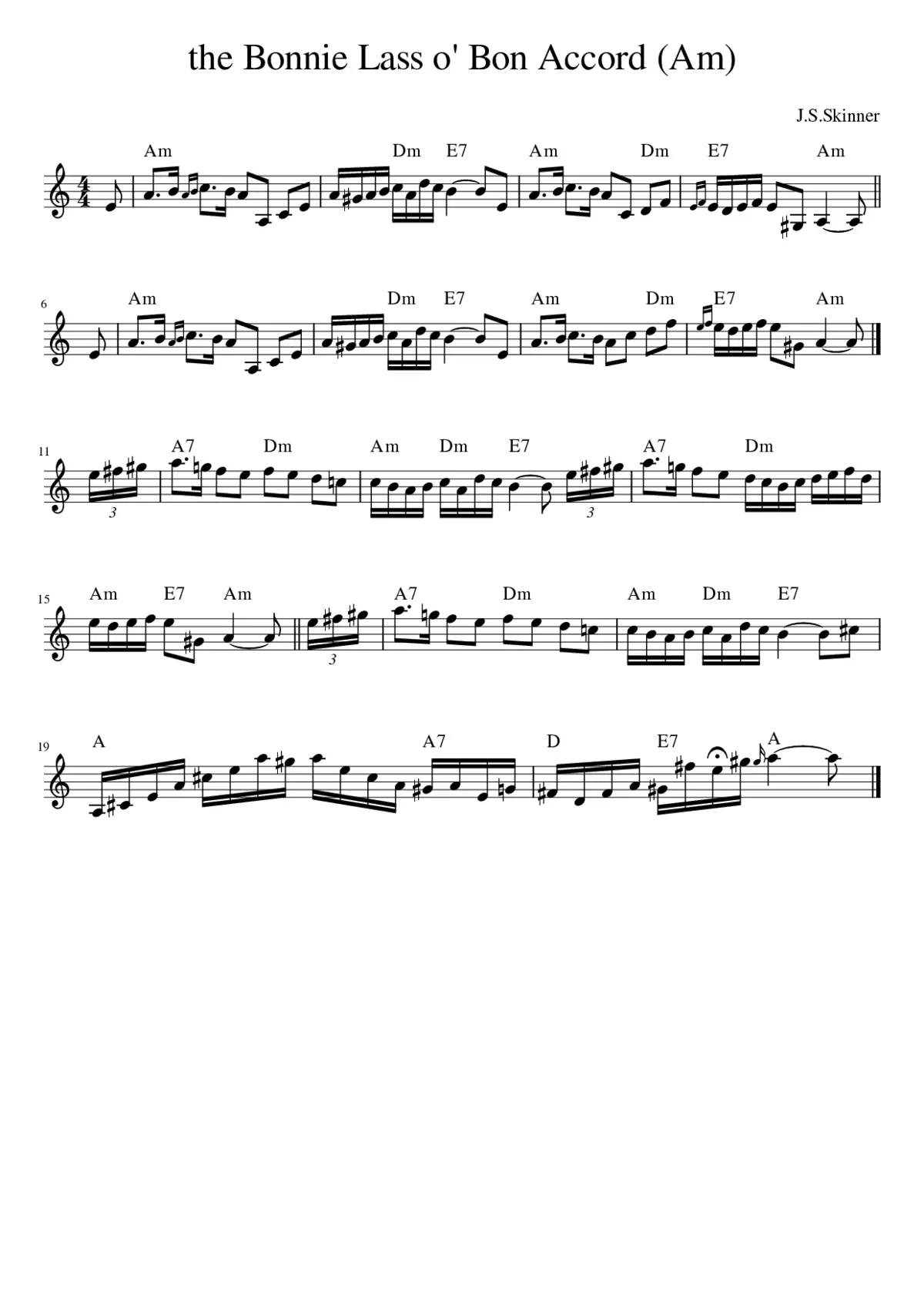 the Bonnie Lass o' Bon Accord (Am) - Page 1