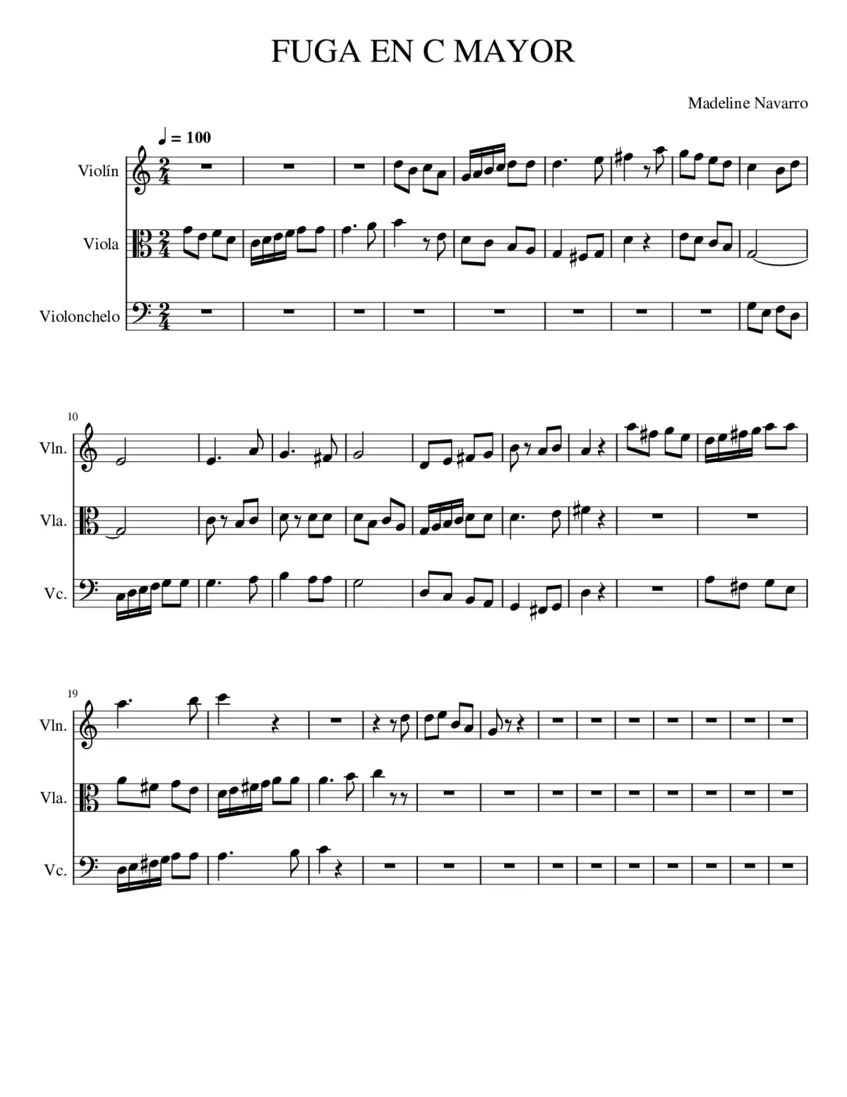 FUGA EN C MAYOR - Page 1