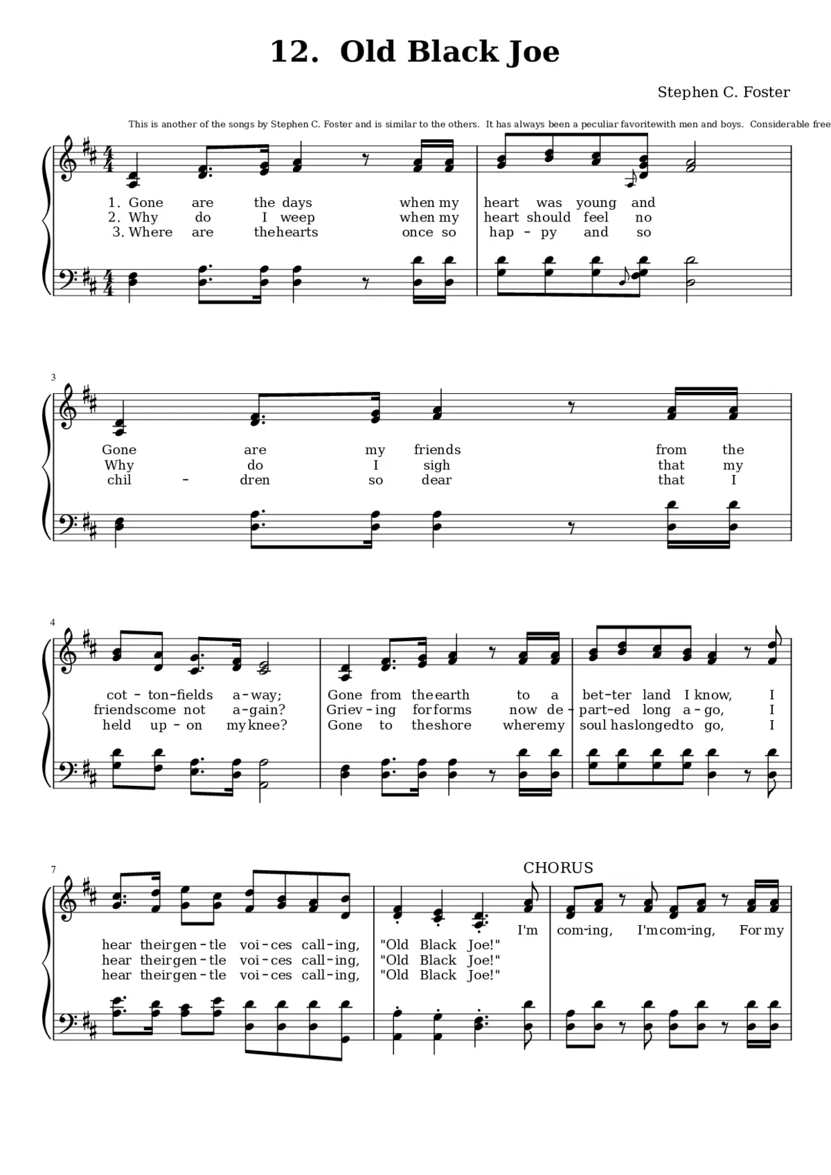 Old Black Joe - Page 1