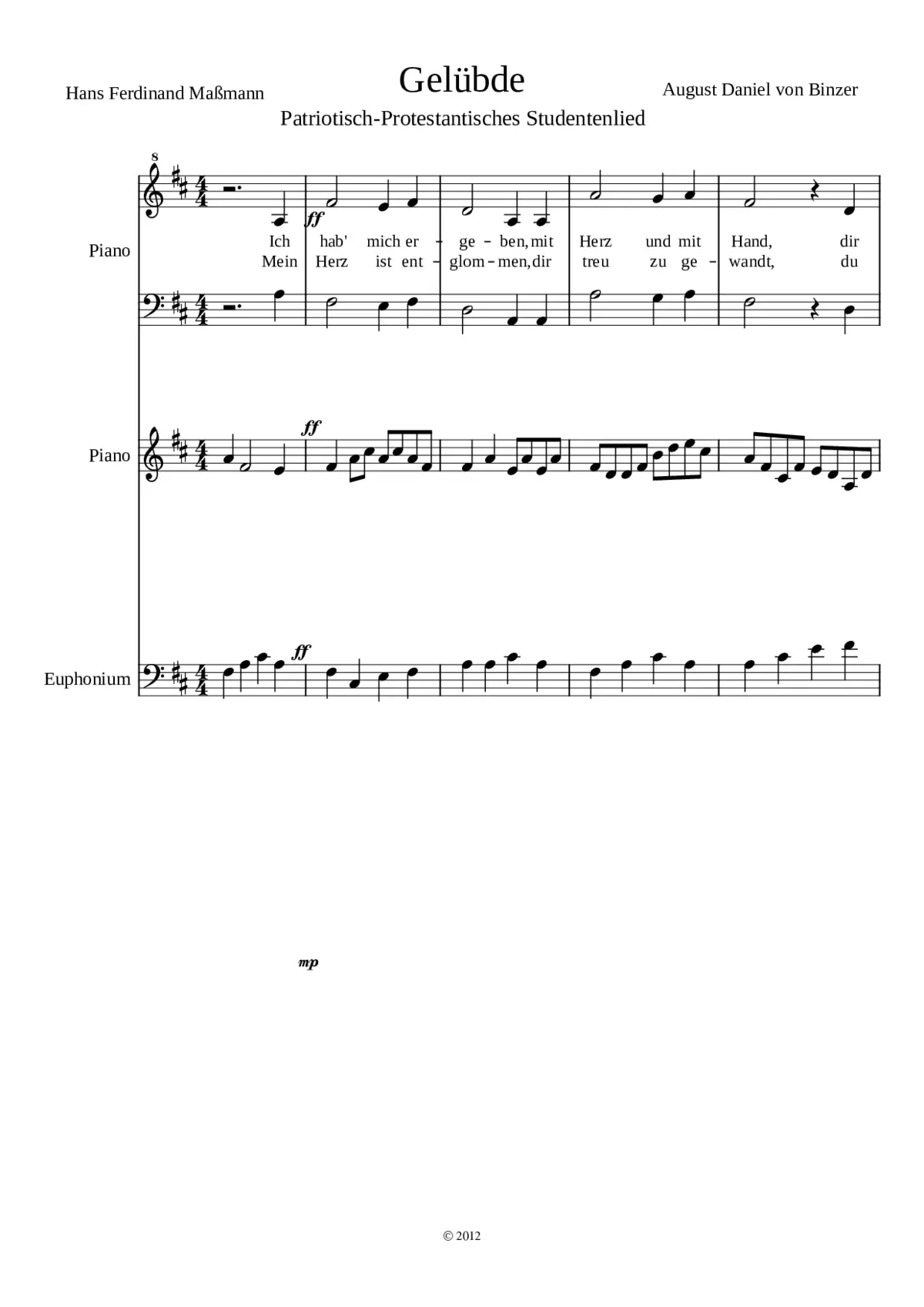 Ich hab' mich ergeben - Page 1