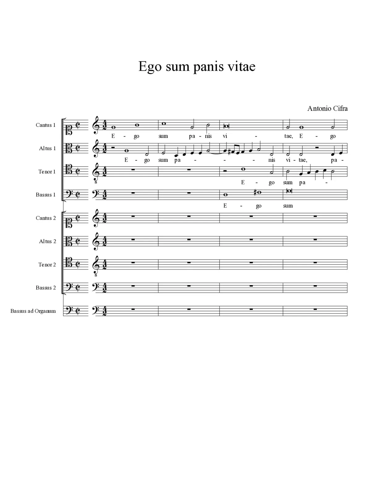 Ego sum panis vitae - Page 1
