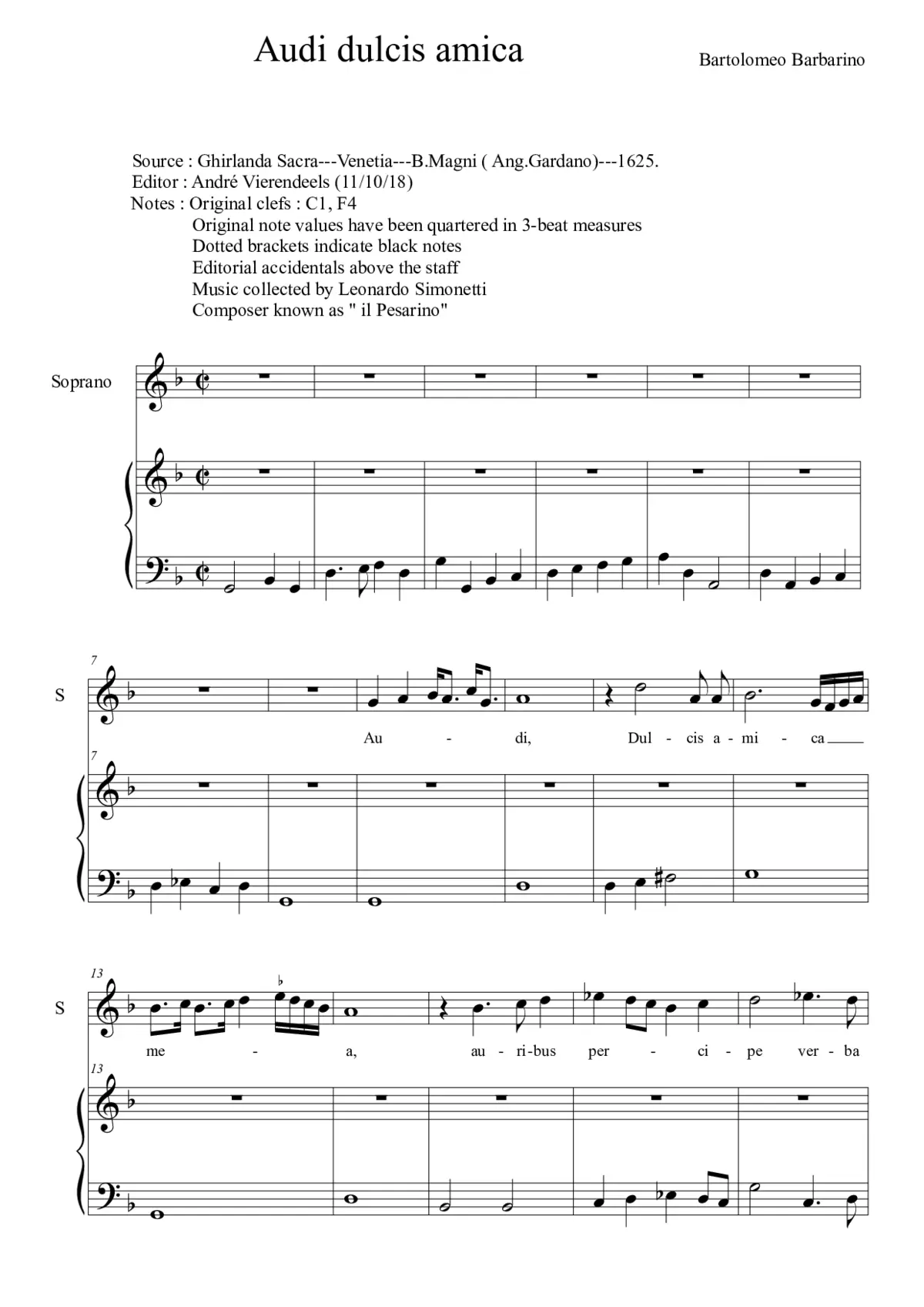 Audi dulcis amica - Page 1