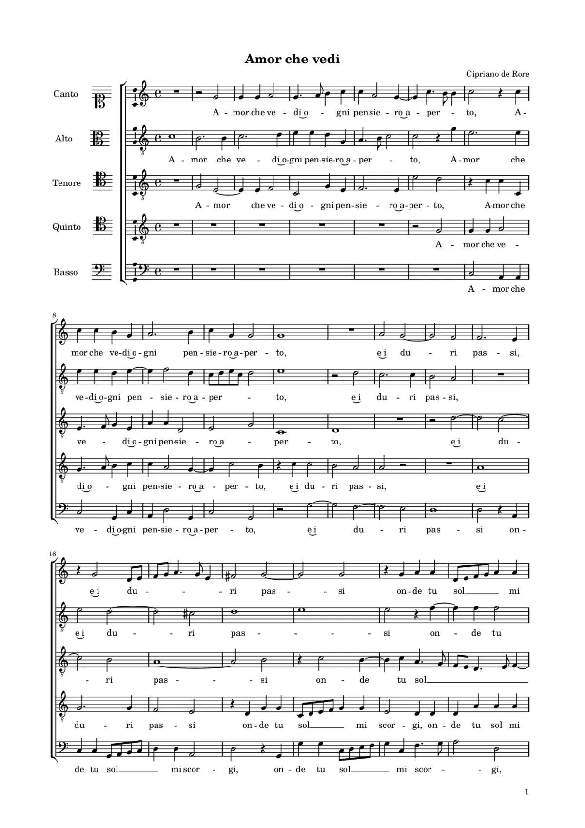 Amor che vedi - Page 1
