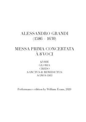 Messa Prima Concertata a 8 voci