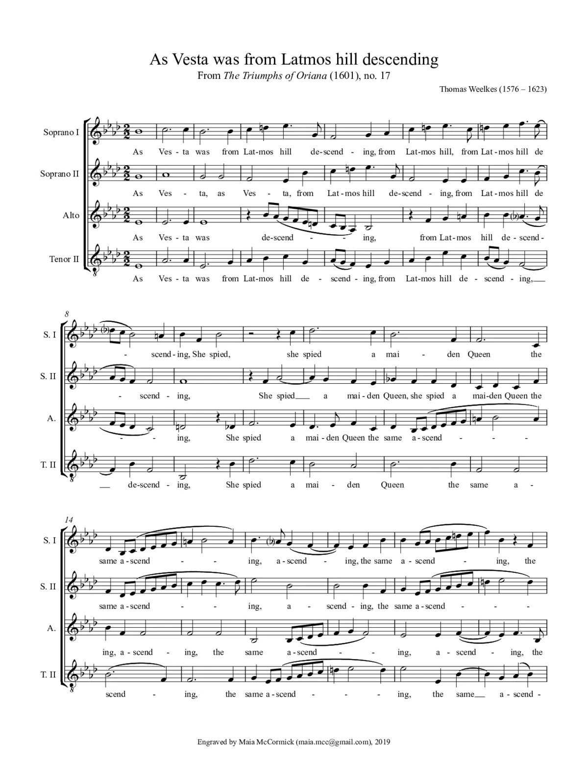 As Vesta was from Latmos hill descending - Page 1