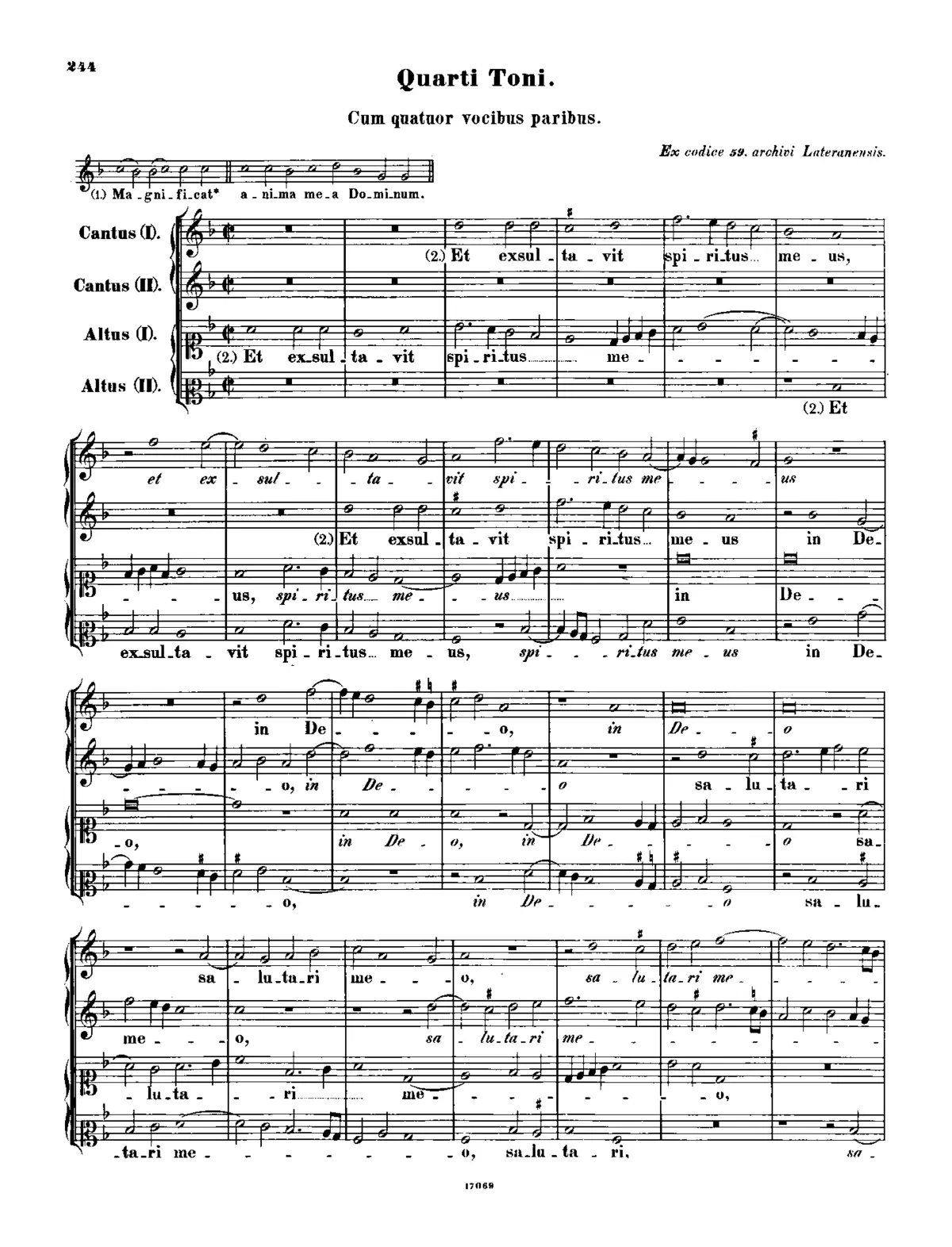 Magnificat quarti toni - Page 1