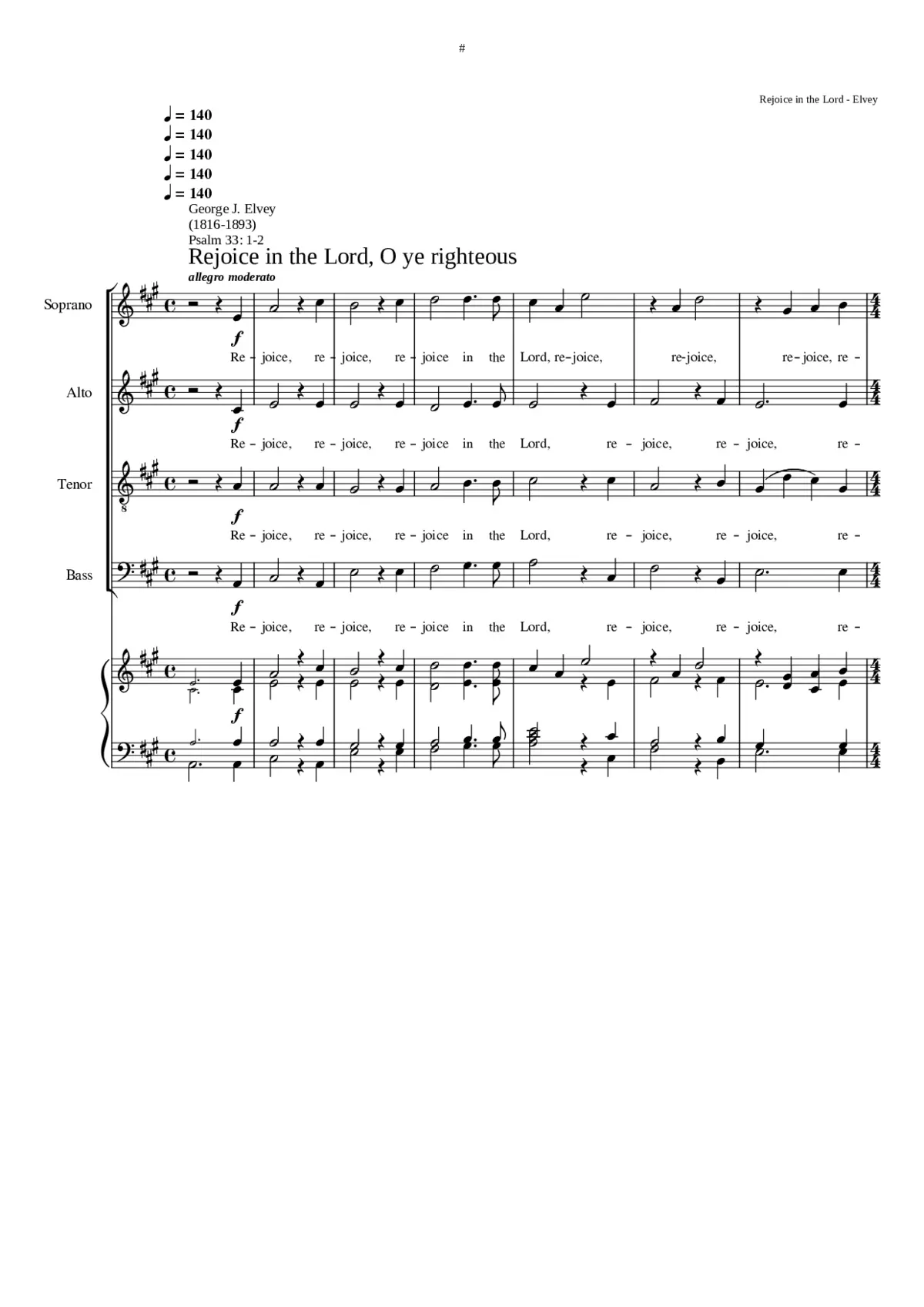 Rejoice in the Lord O ye righteous - Page 1