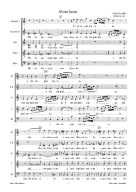 Moro, lasso, al mio duolo